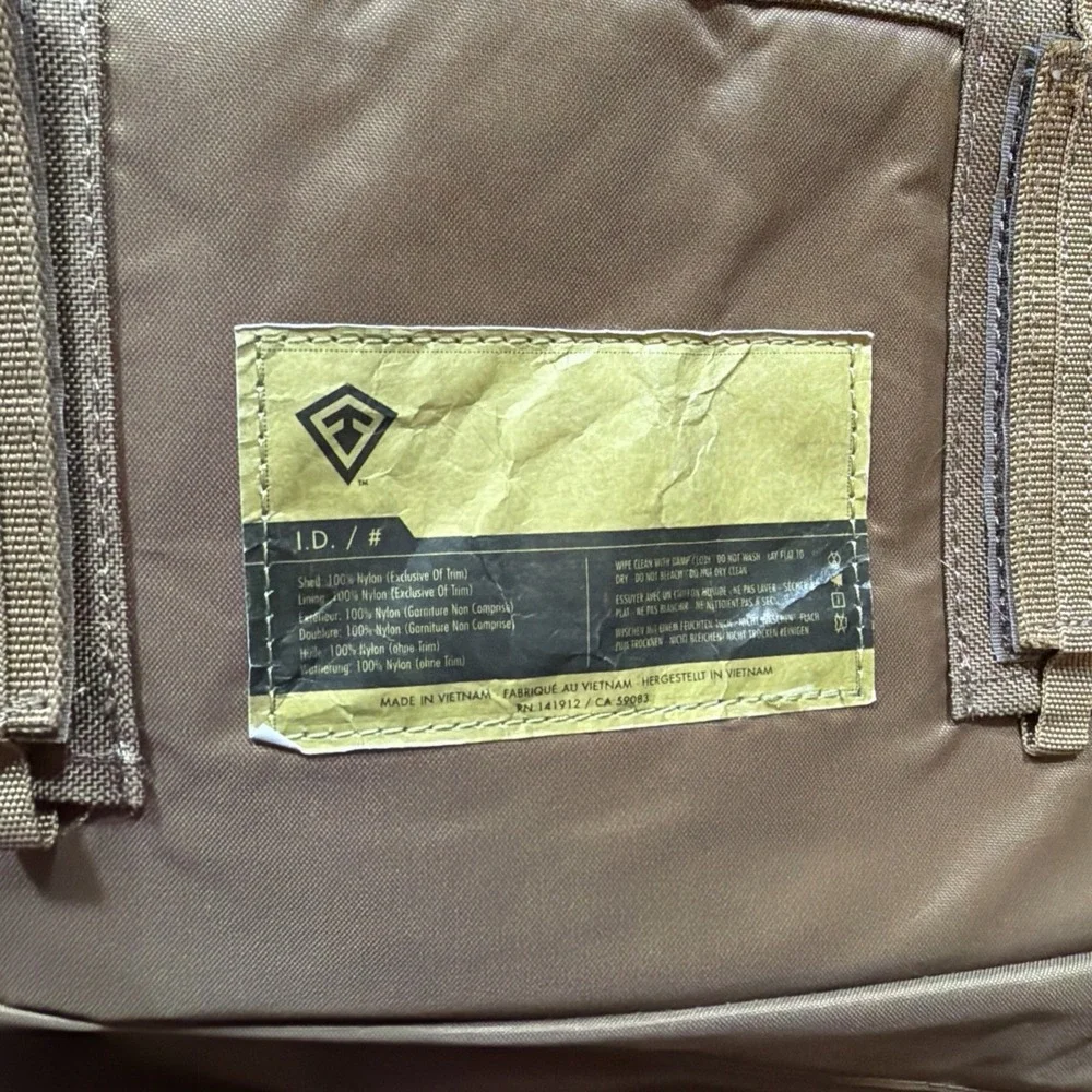 First Tactical Summit Side Satchel Military Messenger Bag Beige Brown Nylon